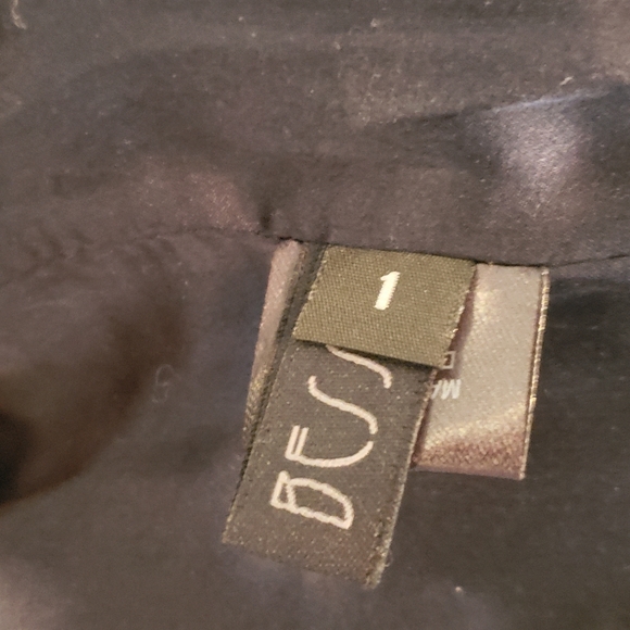 Bess Lamb Skin Black Studd Zipper Jacket - Picture 7 of 8